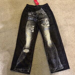 SHEIN Black Distressed Bootcut Jeans